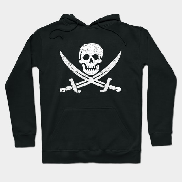 Pirate Jolly Roger distressed Hoodie by hauntedjack